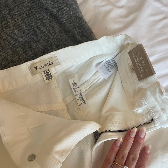 Madewell Perfect Vintage Flare High Rise Tile White Size 23 - Picture 9 of 11